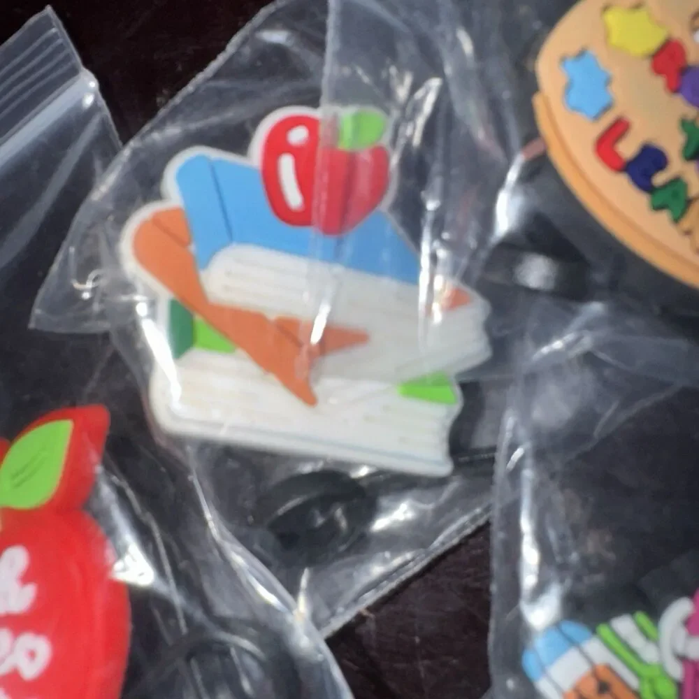 Straw Toppers Teacher School Learning Stanley Set/4